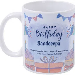 giftuation Happy Birthday Sandeeepa / Gift for Birthday Ceramic Coffee Mug image 2