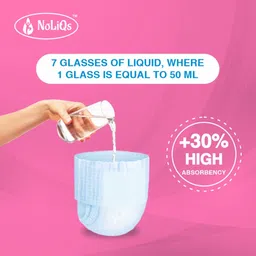 noliqs Easy Dry Feel Baby Diaper Pants with 10 hrs absorption | Medium - M image 2