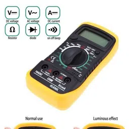divinext MAS830L Electronic Meter Tester Used To Measure Dc Voltage, Ac Voltage, Dc Current, Resistance, Ohm Volt Amp & Diode Detection Voltmeter Multimeter Multitester with Rubber Sleeve Protection + LCD Screen + Blue Backlight + Stand + Battery + Testing Probe Leads Handheld Portable UNITY HAYOUE MAS 830L Digital Voltage Tester image 4