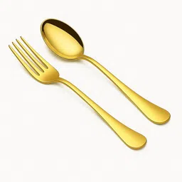 CAMDEN PVD Coating Gold 6 Dinner Spoons, 6 Forks (Length -16cm) Stainless Steel Cutlery Set-picture-36