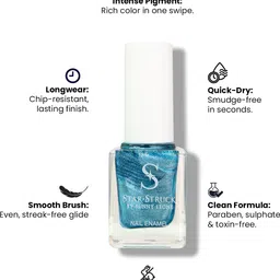 starstruck by sunny leone Mistic Blue - Shimmer Nail Polish | Sparkling Finish & Smooth Application Mistic Blue image 2