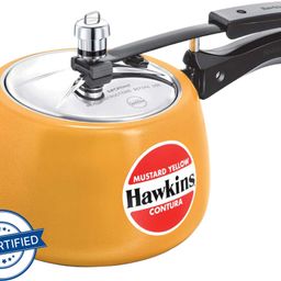 hawkins Mustard Yellow Ceramic Coated Contura (CMY30) 3 L Pressure Cooker-picture-27