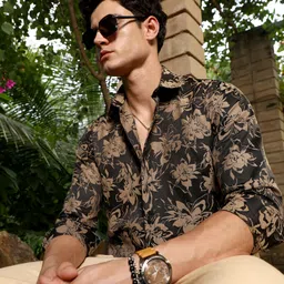 campus sutra Men Regular Fit Geometric Print Spread Collar Casual Shirt-picture-11