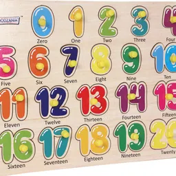 woodzania Wooden Numeric Educational Tray with Knob image 3