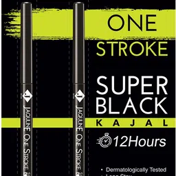 jaquline usa One Stroke Super Black Kajal Twin Pack |Water & Smudge Proof Kajal-picture-28