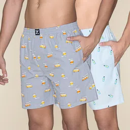 xyxx Pack of 2 Soft Super Combed Cotton SURF Printed Men Boxer-picture-16