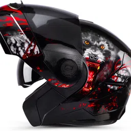 steelbird SBA-8 Roar ISI Certified Flip-Up Helmet for Men with Inner Smoke Sun Shield Motorbike Helmet-picture-21