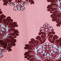 Aura White & Red 2 Pcs Floral Printed Window Curtain image 2