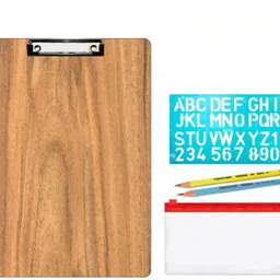 posshe Unisex Kids Exam Pad with Pencil Kit ,2 Pencil and Stencil Combo-picture-29