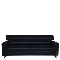 woodsworth from pepperfry Xaviec 3 Seater Sofa With Adjustable Headrests In Black Colour-picture-15