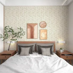 fokrim 300 cm ST- Gold Geometric Wallpaper 45x300cm Self Adhesive Sticker image 3