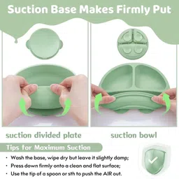 isupta Bone China MiniMunch 8-Piece Silicone Feeding Set Dinner Set image 3