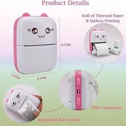 Wolcentra Mini Printer with Paper for function Label Printer iob11 Mini printer image 5