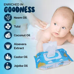 nappi cloud Soft Care Baby Wet Wipes With Extract of Aloe Vera & Jojoba Oil | Paraben-Free image 3