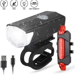 pomora Rechargeable LED Bicycle Light Combo | Front 3 Mode & Rear 5 Mode Waterproof LED Front Rear Light Combo-picture-12