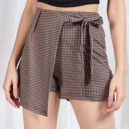 tandul Women Printed Skorts Brown Skirt-picture-21