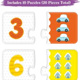 lattice Counting 2 Pieces Learning Pack Jigsaw Puzzle Pre School Puzzle Toys image 2