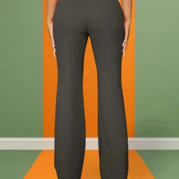 trendnaari Women Loose Fit Grey Polyester Trousers image 2