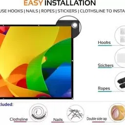 Moiz 120 inch 16:9 HD Projector Screen, Anti-Crease Foldable Portable, white matt Projector Screen (Width 105 cm x 59 cm Height) image 3