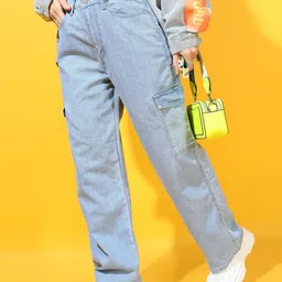 tokyo talkies Women Regular Mid Rise Light Blue Jeans image 4