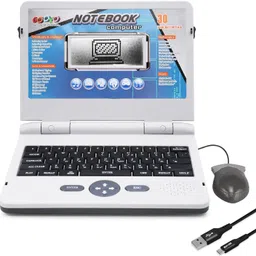 tagos bazar English Learner Laptop Notebook Computer Toy with Mouse Fun Activities Games image 1