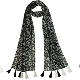 mss fashion Printed Chiffon Women Multicolor Scarf, Stole, Fancy Scarf-picture-35