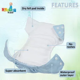 chinmay kids Combo of Quirk Reusable Baby Washable Cloth Diaper Nappies image 2