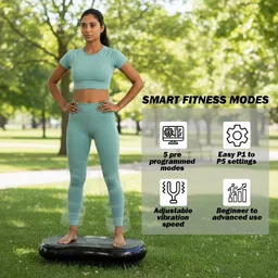 SPINE JADEX Vibration Plate Exercise Machine Full Body Workout Platform with Remote Control Adjustable Speed & Resistance Bands Home Fitness Massager image 3