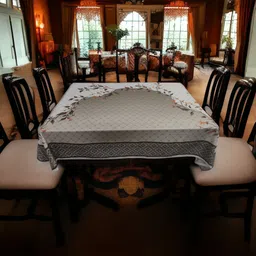 kashhtu Polyester 6 Seater Floral Table Cover image 2
