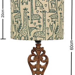 homesake Sculptural Hand Carved Wood Table Lamp with Khadi Square shade, Antique Black Table Lamp image 3