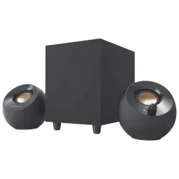 Creative Pebble Plus 16W Multimedia Speaker (45 Degree Elevated Drivers, 2.1 Channel, Black) image 1