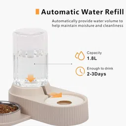 edbiret Automatic Pet Drinking Feeder Plastic, Stainless Steel Pet Bowl & Bottle image 4