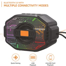 ZWOLLEX Mini Wireless Soundbar with Subwoofer Surround Speaker High Quality Portable-2 16 W Bluetooth Soundbar image 3