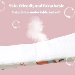 asmira Organic Muslin Cotton Baby Diaper 6-Layer Reusable & Washable image 4