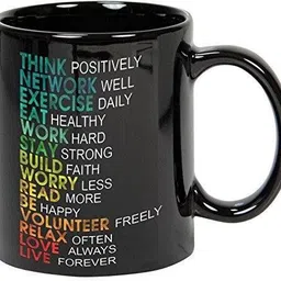 "think positive the great motivational mug" for birthday anniversary father's day love quote printed Ceramic love with Handle-Perfect Gift to Anyone On Any Occasion | Coffee & Tea Cup | Pack of 1 Ceramic Coffee Mug-image-22