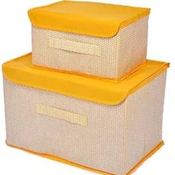 wini krafts Foldable Non-Woven Storage Box/ Wardrobe Organizer Box/Bins with Lid Storage Box Cotton Laundry Bag-picture-25