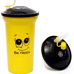 shubhcraft Smiley Sipper Bottle with Straw/Lid/Return Gift for Kids Birthday Party,Best For Drinking Milk/Juice/Water/Soft Drinks. image 2