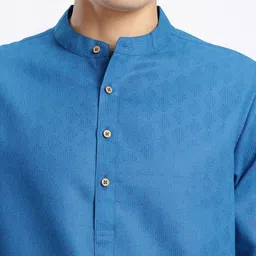 anouk rustic Men Woven Design Polyester Straight Kurta image 2
