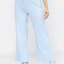 tokyo talkies Women Solid Blue Track Pants-picture-29