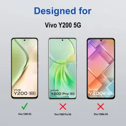 Zapcase Edge To Edge Tempered Glass for Vivo Y200 5G image 2