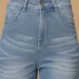 dolce crudo Women Boot-Leg High Rise Blue Jeans image 4