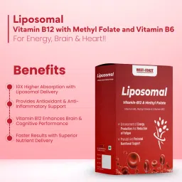 west-coast WestcoastLiposomal Vitamin B12 500 mcg with Methyl Folate 400 mcg & Vitamin B6 – Advanced Liposomal Technology for Superior Absorption – Supports Energy, Brain & Nerve Health, Immunity & Red Blood Cell Formation – For Men & Women – 30 Tablets image 5