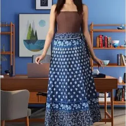 tankaviss Women Printed Regular Blue Skirt-picture-19