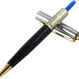 parmarth enterprises Premium Focus Black Colour , Metal Body , Gold Plated Clip , Executive Ball Pen image 4