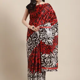 Printed Assam Silk Art Silk Saree-image-0