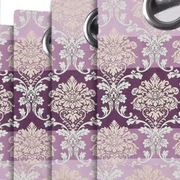 RRC Pink & Maroon Set of 2 Floral Room Darkening Window image 4