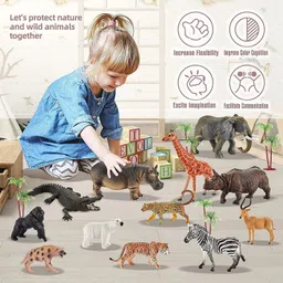 athravtoys 12-PCS Wildlife Animal Toy Set|Realistic Mini Jungle Zoo Animals for Kids|546 image 5