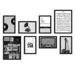 art street Ancient Black Engineered Wood Framed Art Print Set of 8 image 2