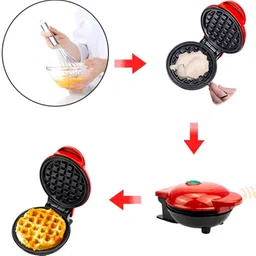 alakhexport Mini Waffle Maker Machine 3 In 1 Waffle Iron Home Appliances Waffle Maker image 5