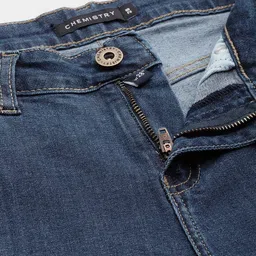 chemistry Women Skinny Mid Rise Dark Blue Jeans image 4